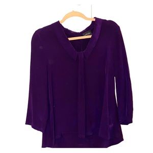 Rachel Comey purple silk sailor top blouse medium